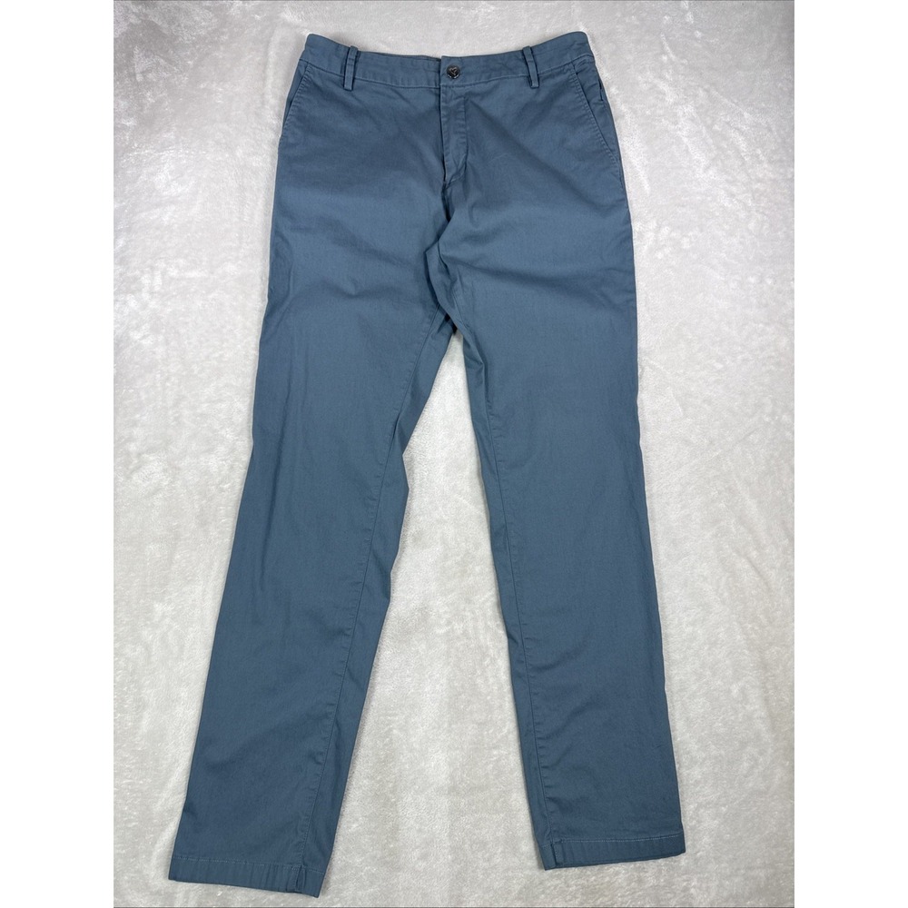 Bird Dog Pants Mens 33X32 Blue Chino Business Golf Straight Stretch Boom Stick